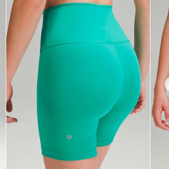 Kelly Green Lululemon Wunder Train High-Rise Short 6" - Picture 3 of 9